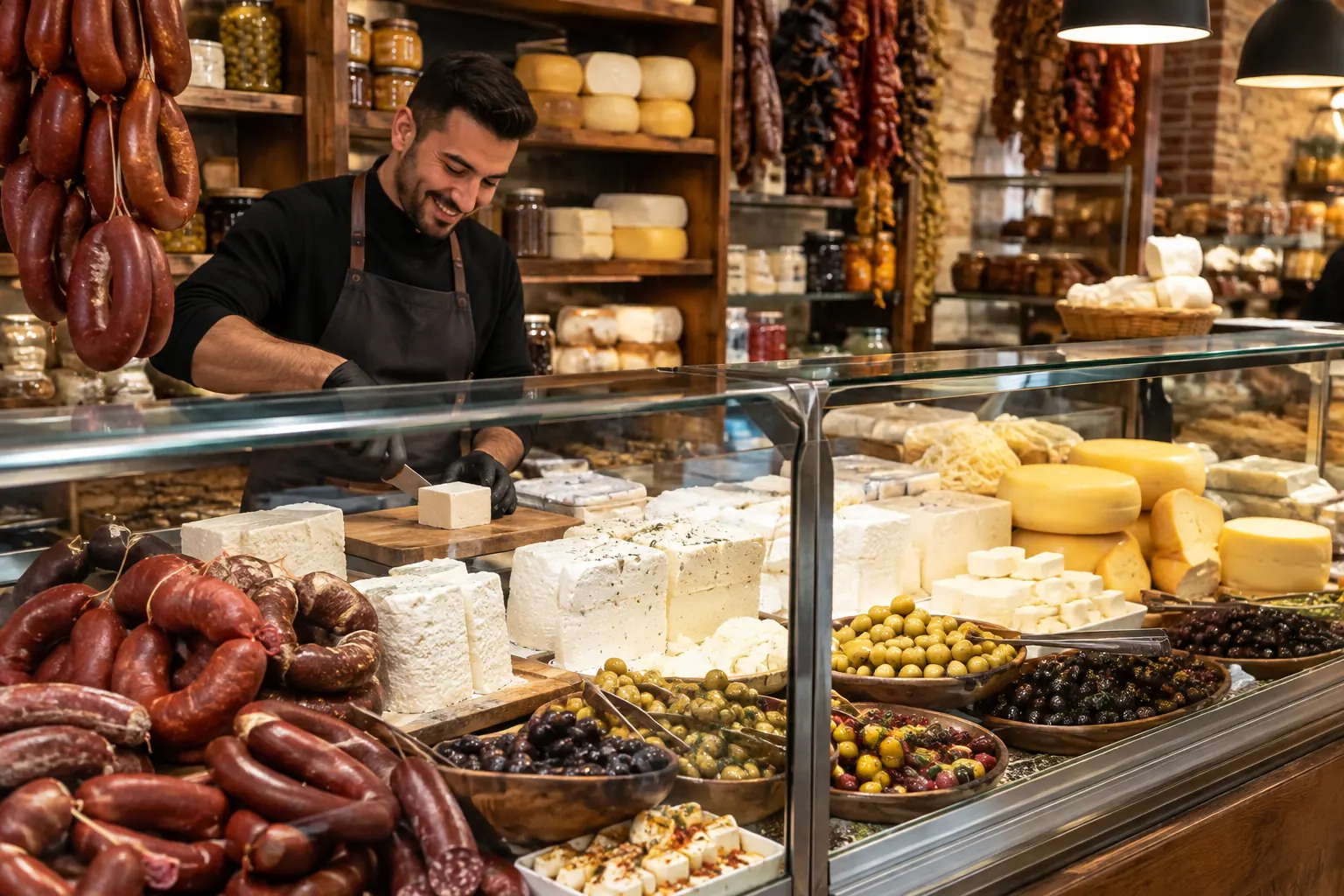 Deli counter at Beyoğlu Market